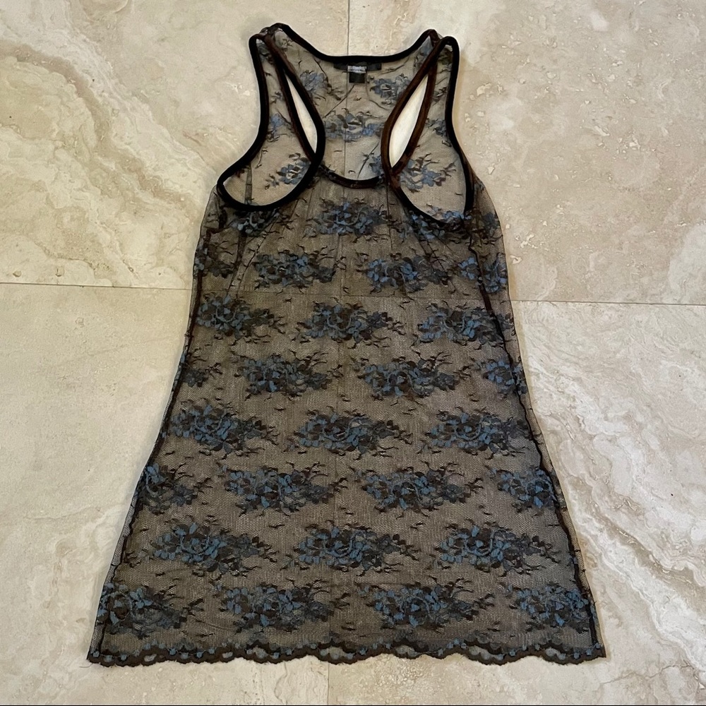 Express Sheer Lace Womens Tank
